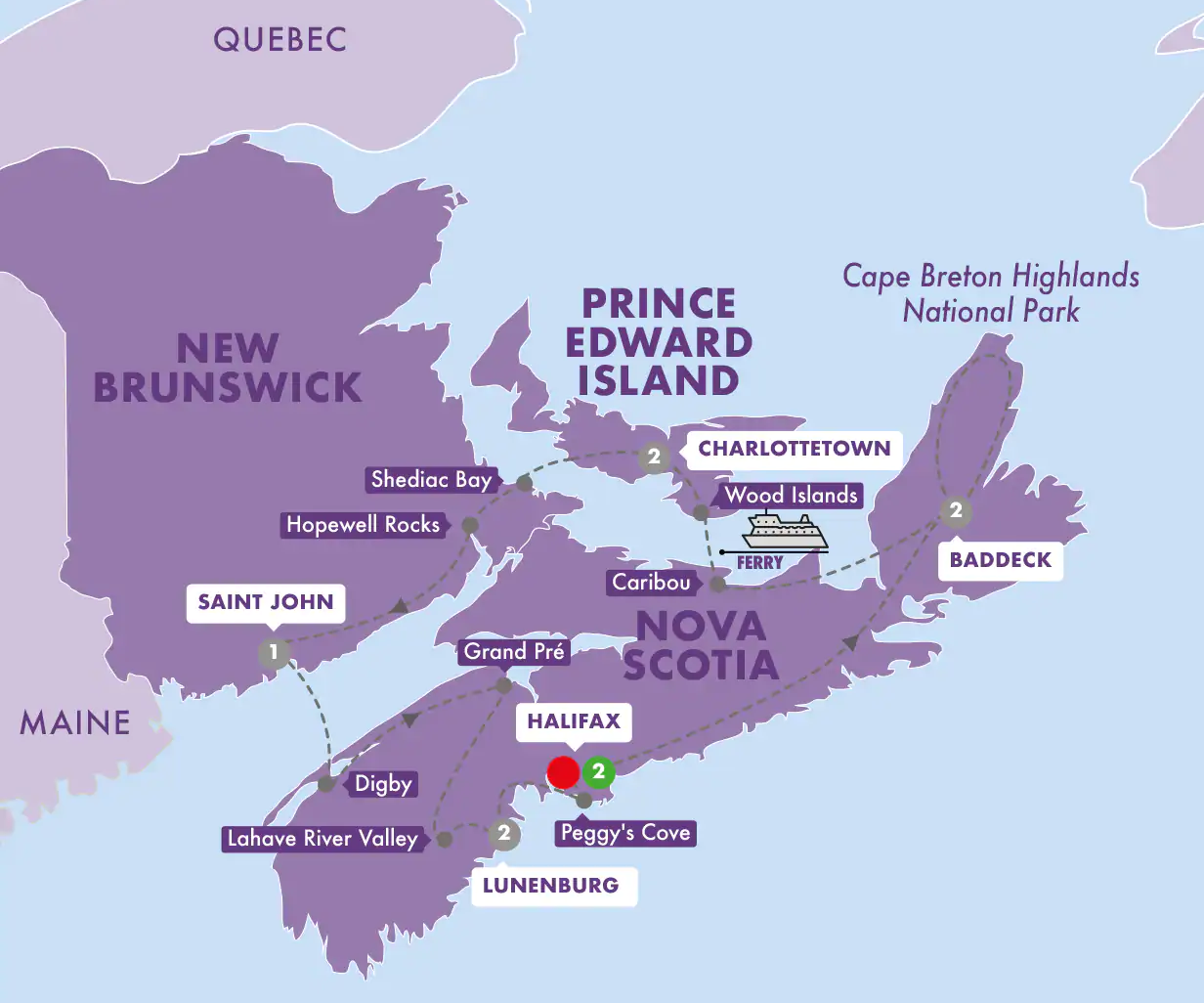 tours of maritime canada